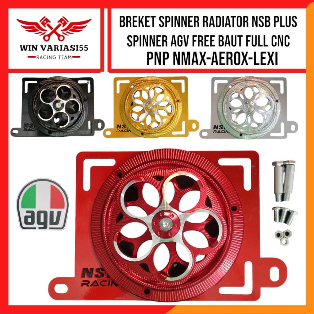 Breket SPINNER RADIATOR NSB PLUS SPINNER AGV FLOWER MODEL FREE BOLT ...