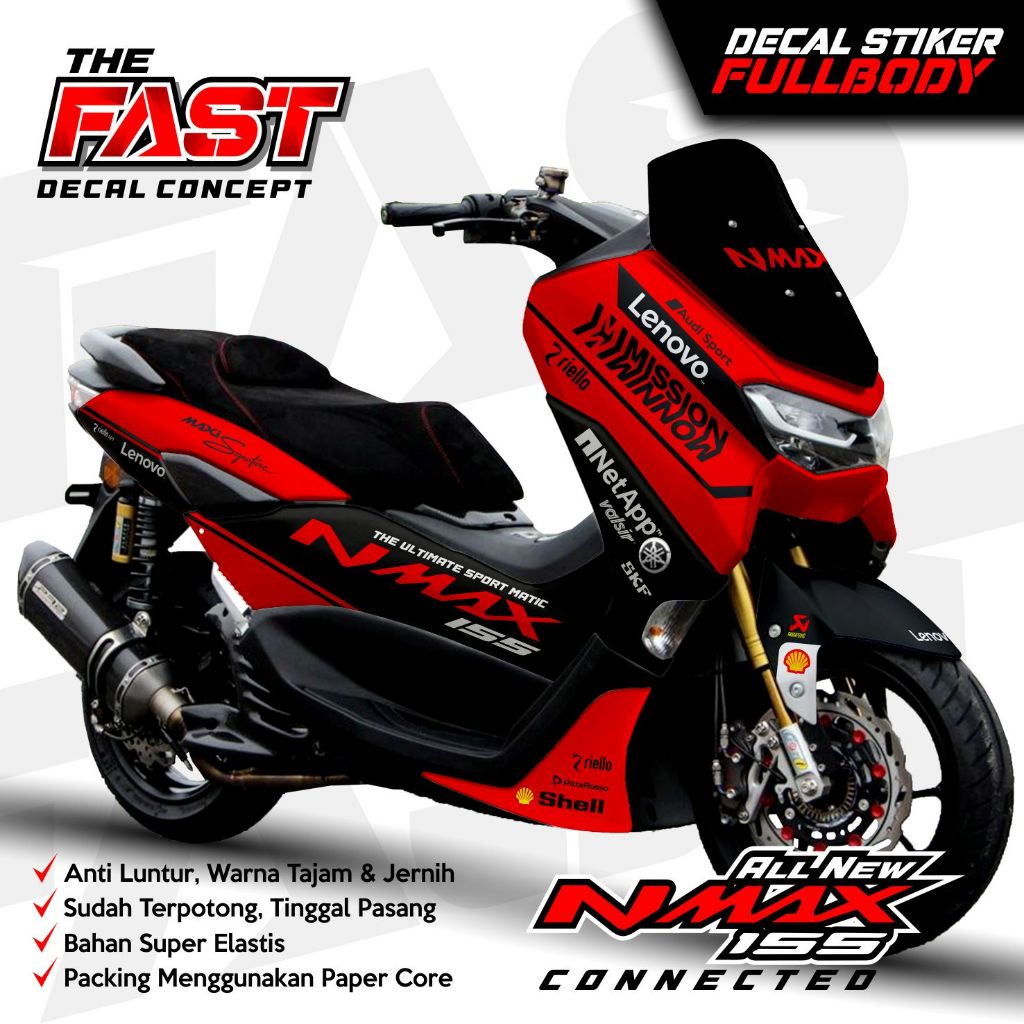 Terbaru Decal Sticker Yamaha Nmax 155 New Fullbody Mission Winnow ...