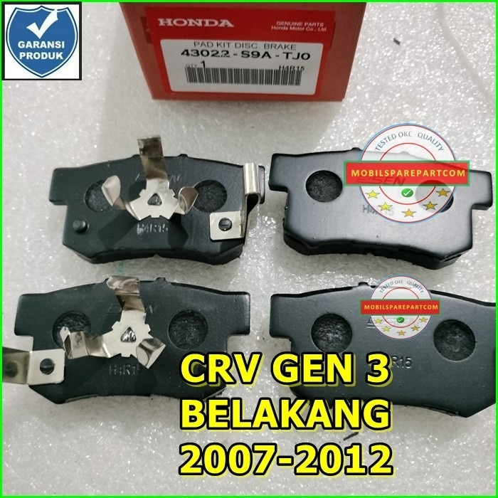 Brakepad Rear Brake Pads HONDA CRV GEN 3 2007 2008 2009 2010 2011 Shopee Singapore