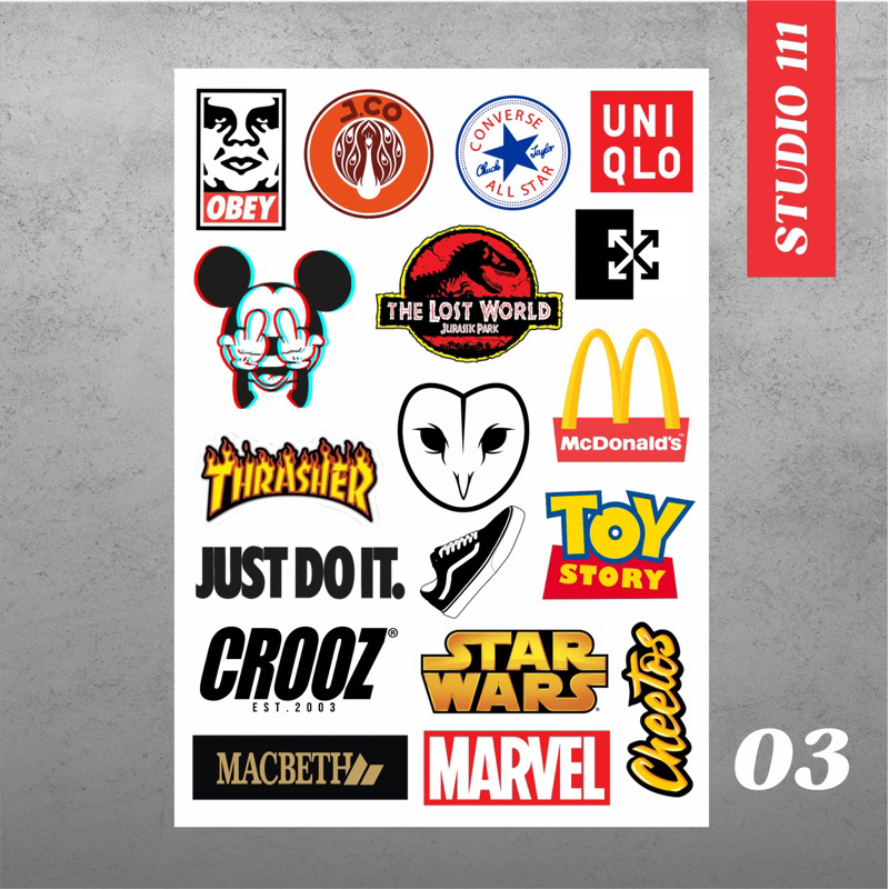 Brand LOGO AESTHETIC STICKER STICKER FOR HP LAPTOP CASE TUMBLER LAPTOP ...