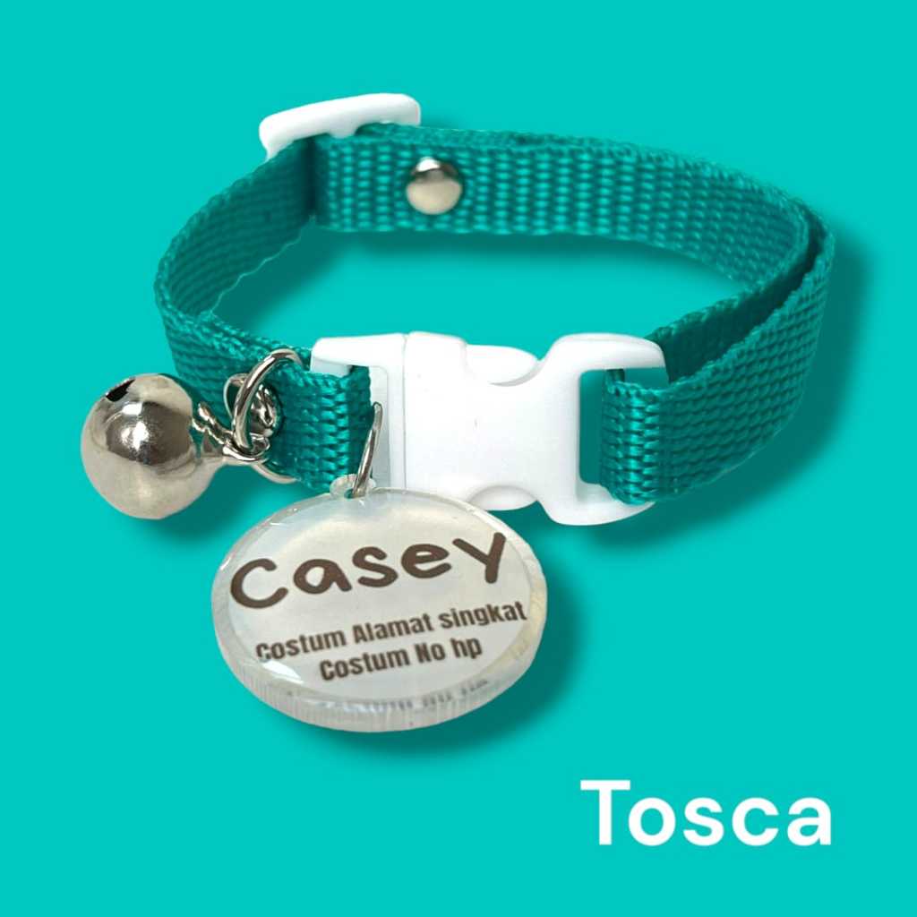 WEBBING CAT NECKLACE FREE NAMA/KALUNG KUCING CUSTOM NAMA