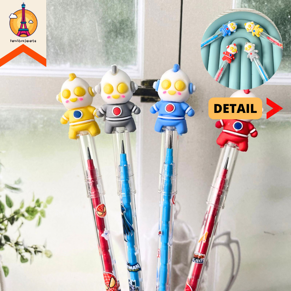 Ultraman Colorful Stacking Pencils Refill Stacking Pencils Stationery ...