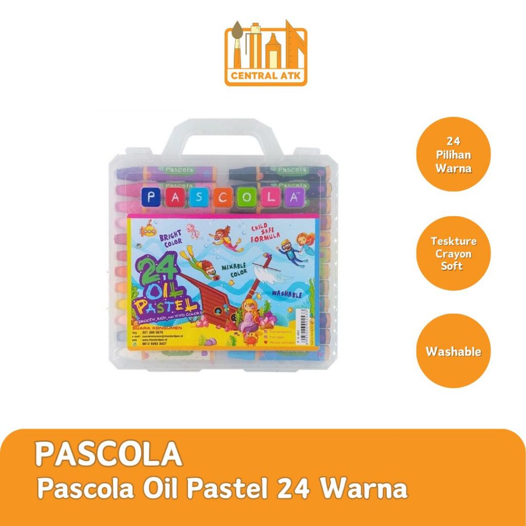 Crayon/oil PASTEL PASCOLA Contents 24 Colors | Shopee Singapore