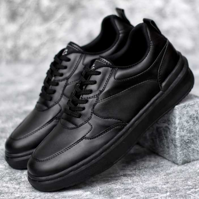 HITAM Marito Men's Black Strap Casual Formal Shoes Sneakers