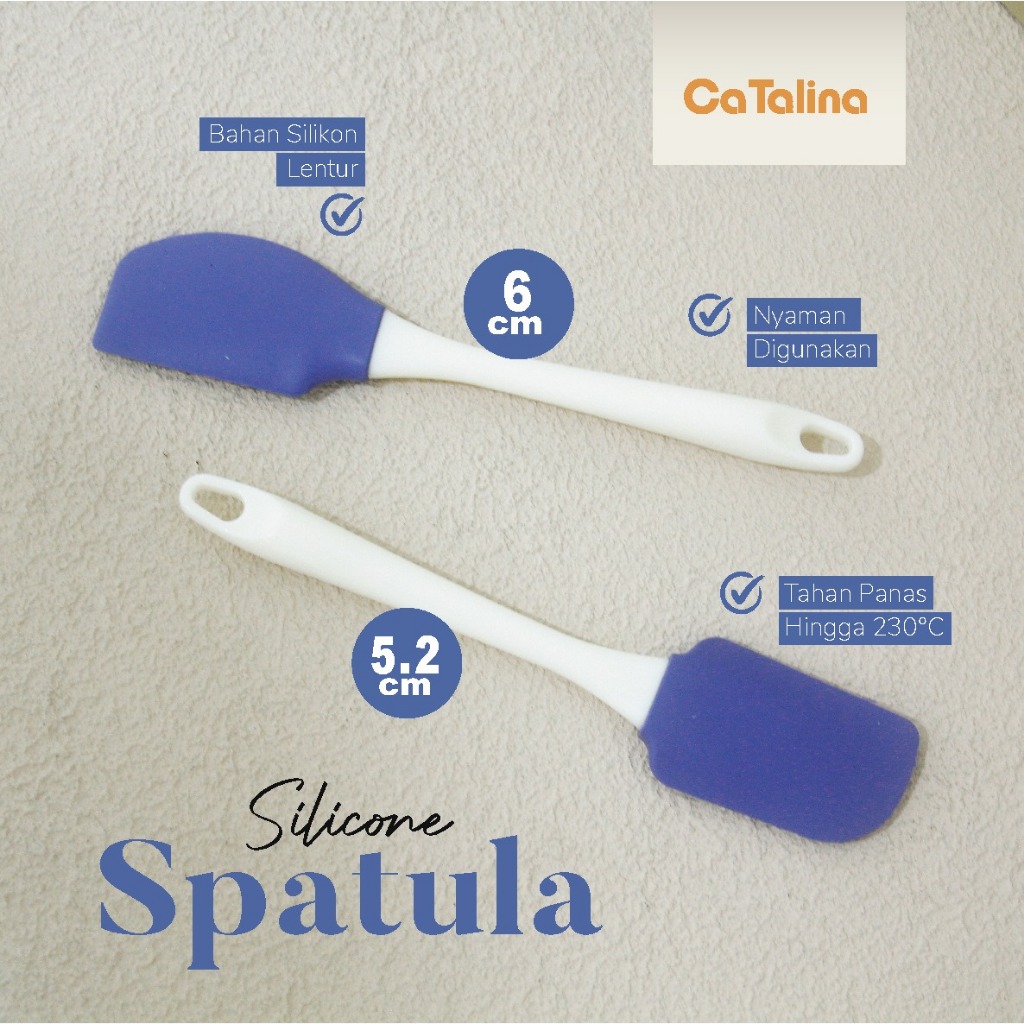 Spatula Sudip Solet Kue Silikon Tahan Panas Anti Lengket - Gambar 2