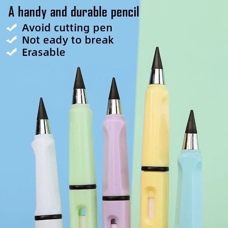 Pensil Abadi Eternal dan Penghapus / Pensil Ajaib Tanpa Batas / Pensil Magic Macaron