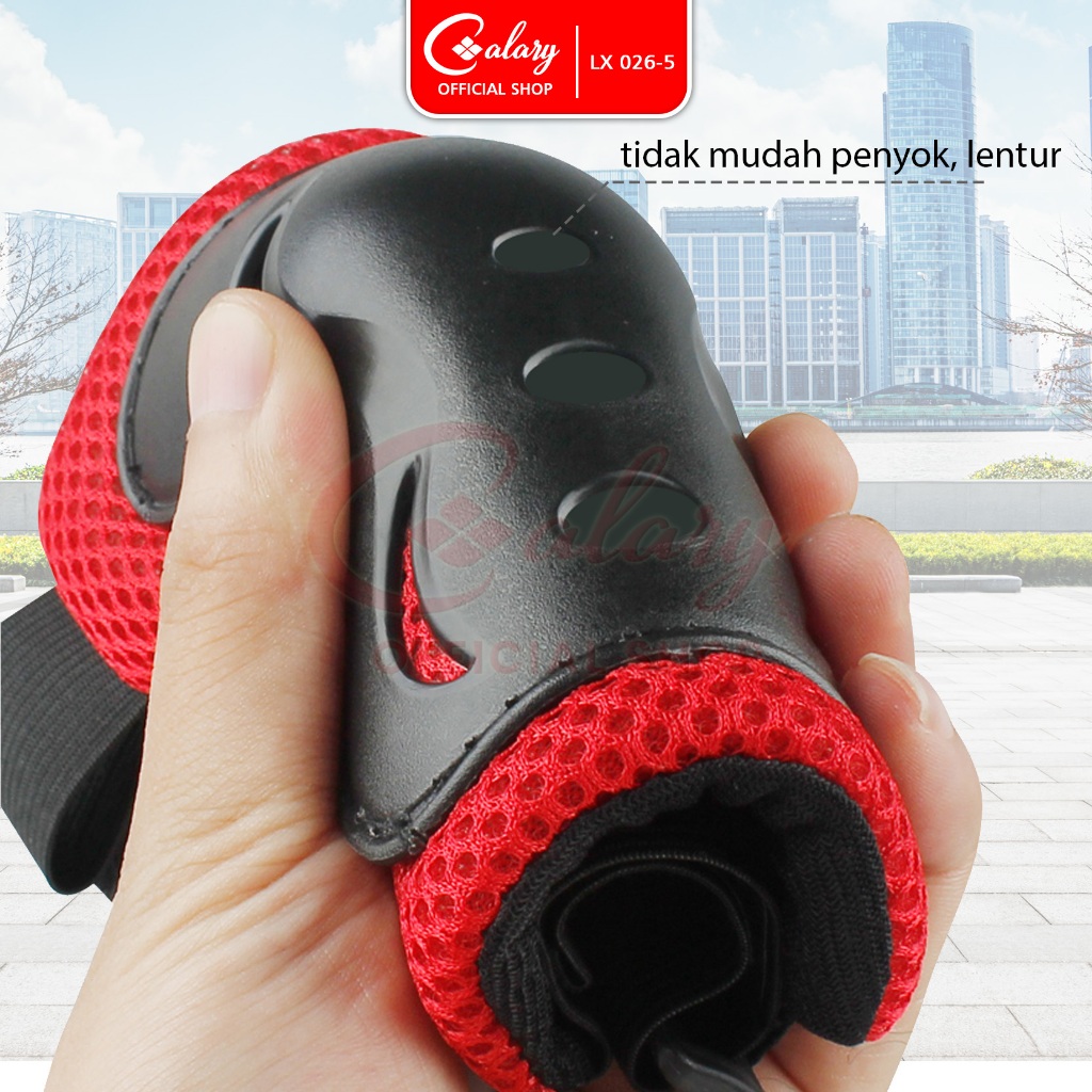 CALARY Deker Sepatu Roda Anak Pelindung Lutut Sikut Inline Skate Safety Decker 026-5 - Gambar 4