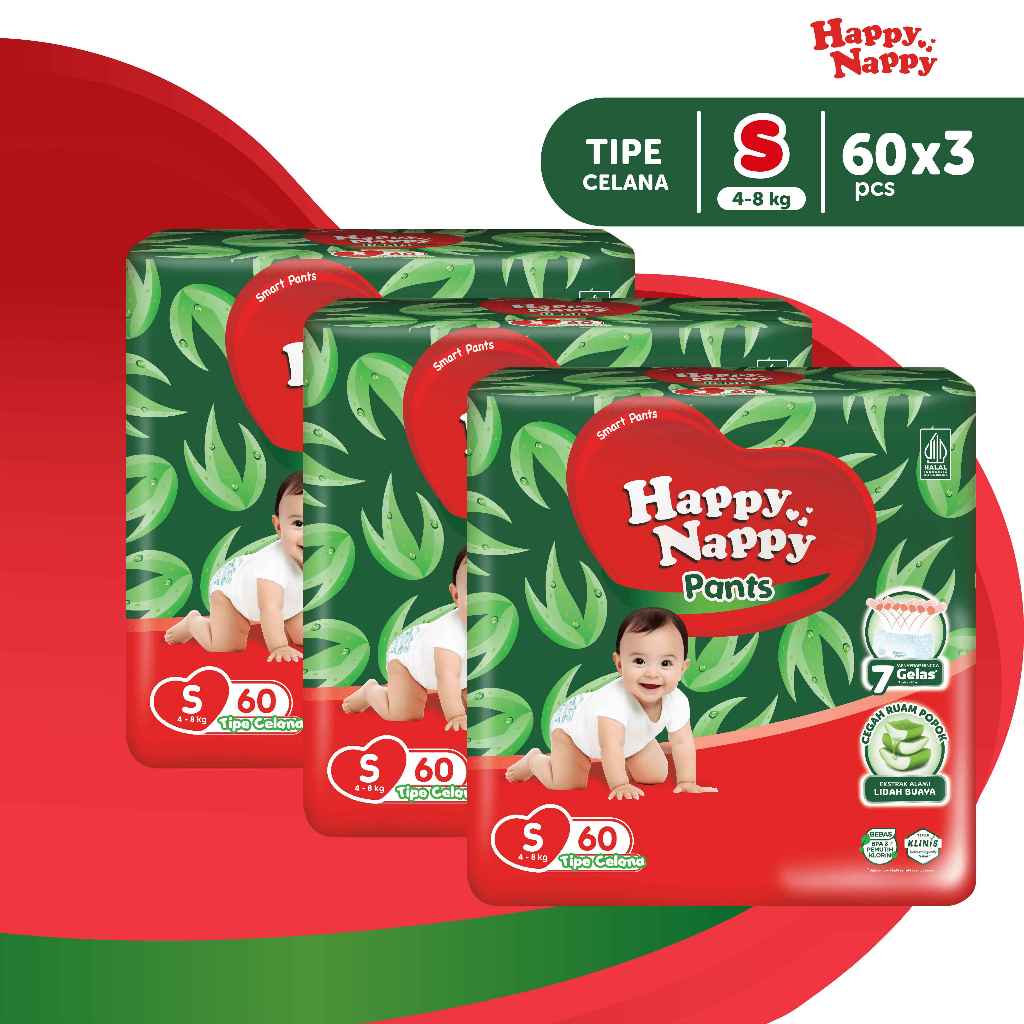 Happy Nappy Smart Pants S 60s x 3