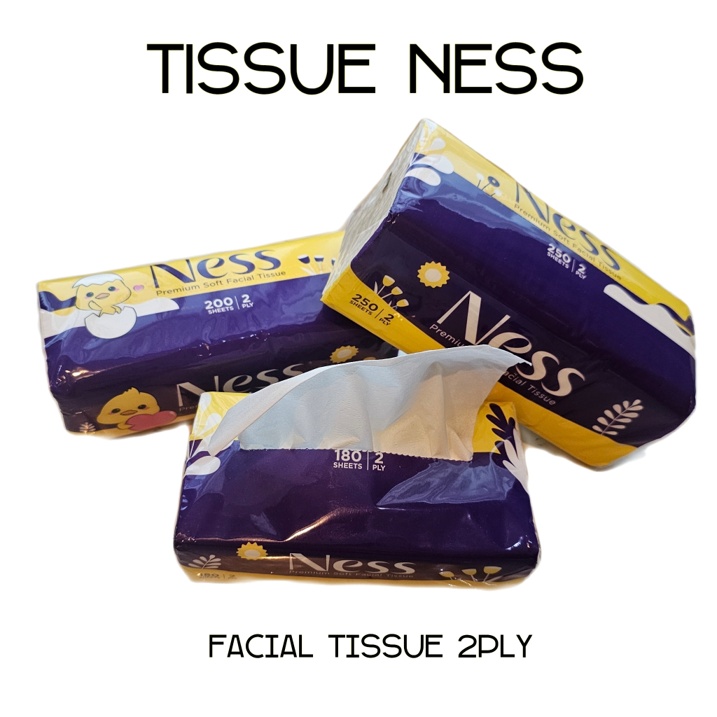 [ BAL ] Tissue tisu NESS 200 sheet 2ply facial tissue 2ply ( ISI 40 ) - Gambar 3