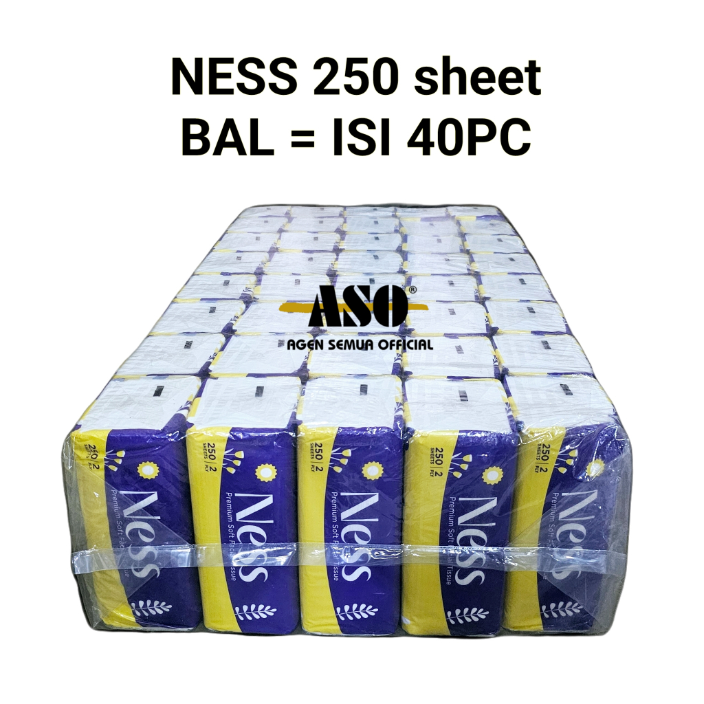 [ BAL ] Tissue Tisu NESS 250 sheet 2ply facial tissue ( ISI 40 ) - Gambar 2