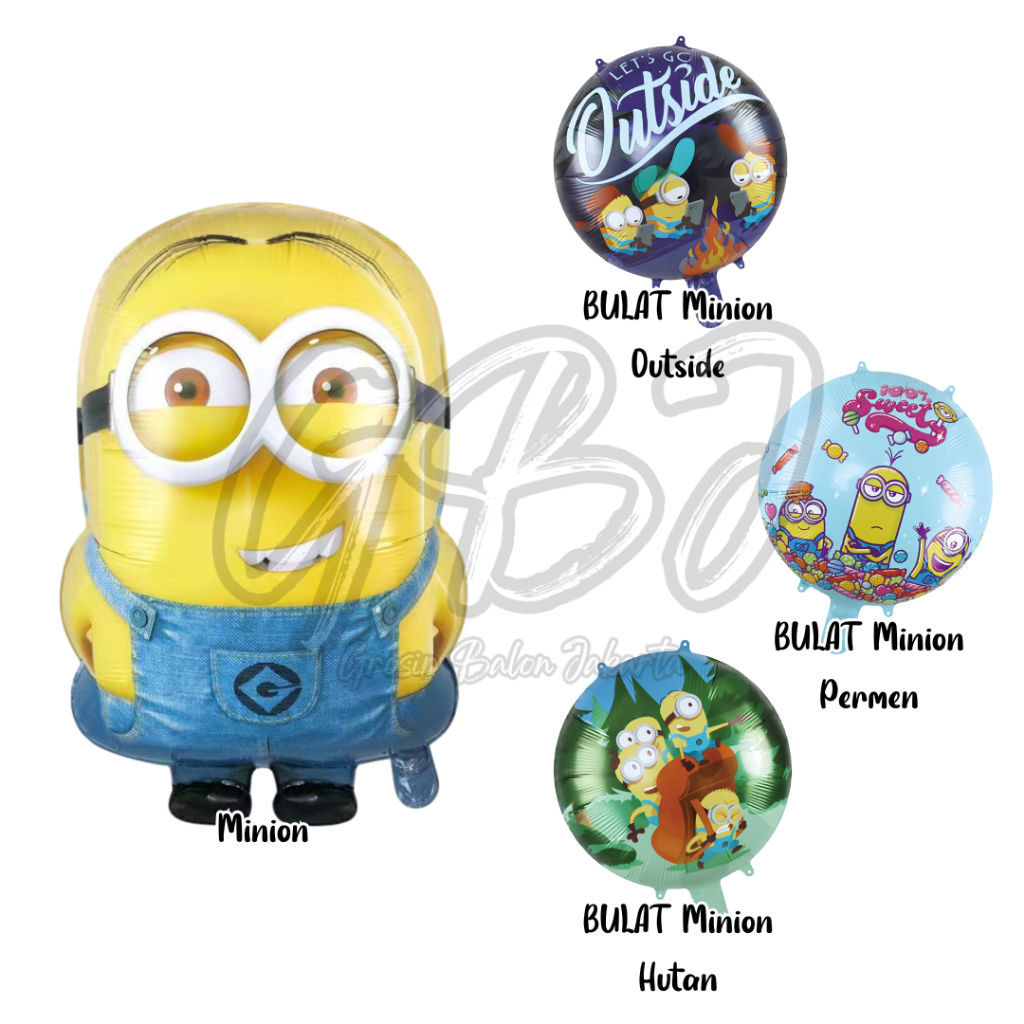 Foil Balloons JUMBO Minion/Round Despicable Me/Gru/Kevin Stuart Bob ...
