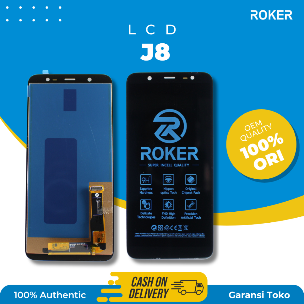 ROKER LCD TOUCHSCREEN SAMSUNG J810 / J800 / J8 2018 LCD TS FULLSET ORIGINAL BY ROKER