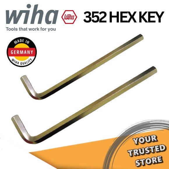 L Key WIHA 352 Hex Key Long ORIGINAL GERMANY 6-sided Hexagon Length ...