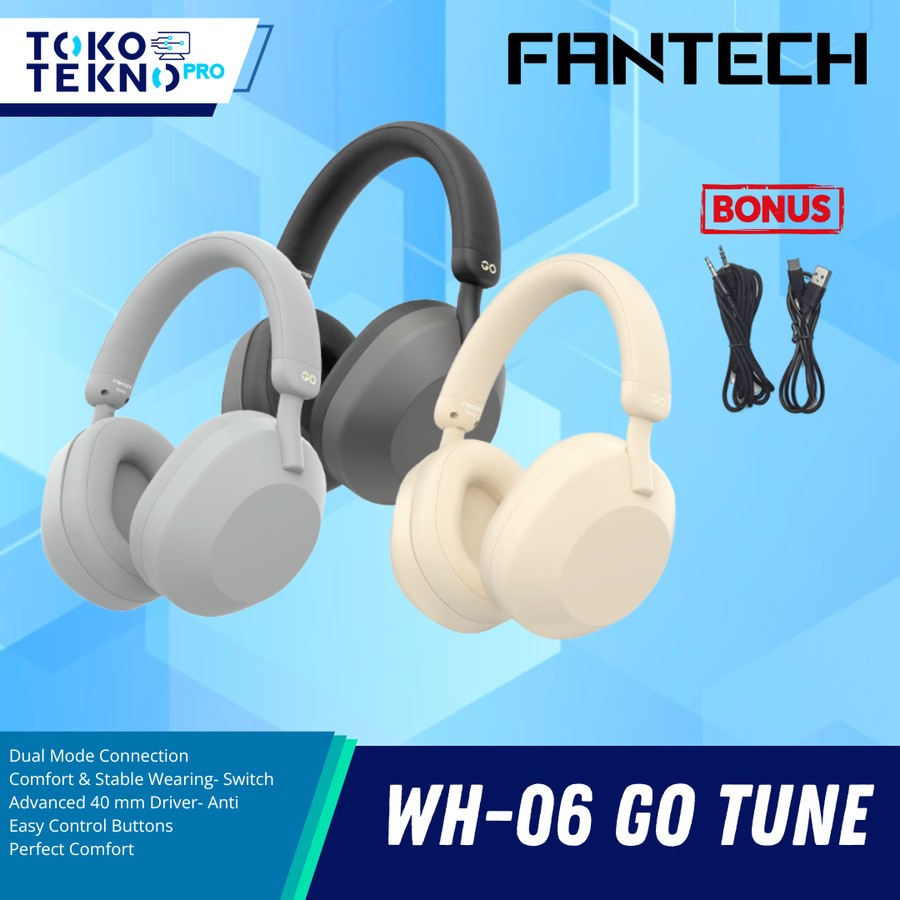 Fantech WH06 GO Tune Headphone Bluetooth Dual Mode Headset Wireless