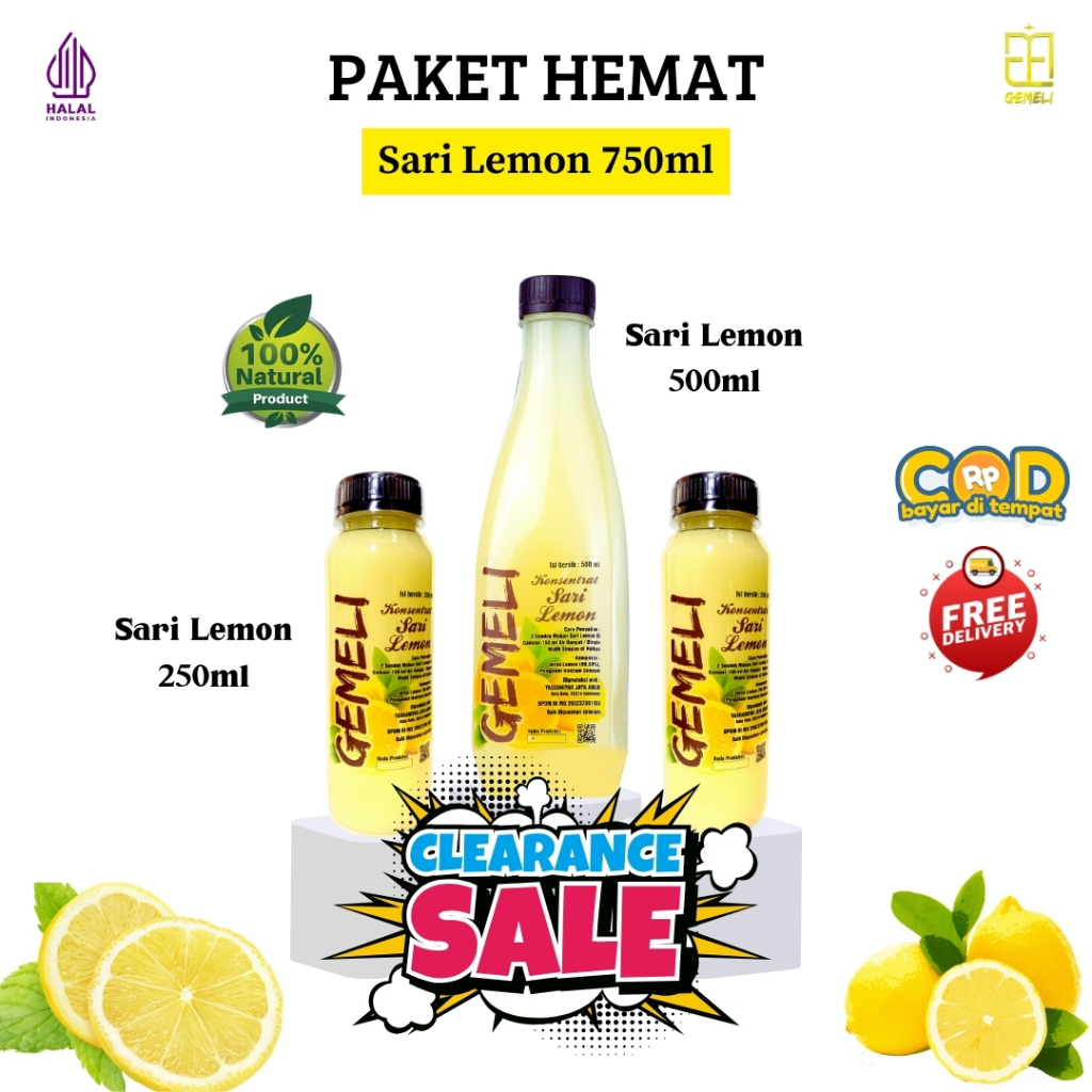 Sari Lemon Gemeli Murni California 750ml