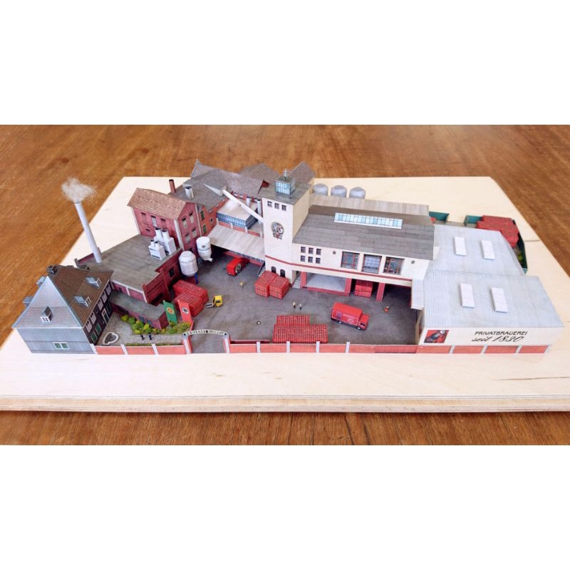 1:220 scale logistics warehouse diorama papercraft pattern sheet (OP ...