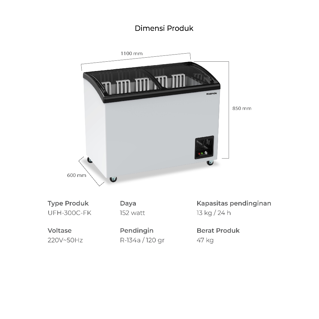 Maspion Freezer 300 Liter UFH-300 C FK - Gambar 2