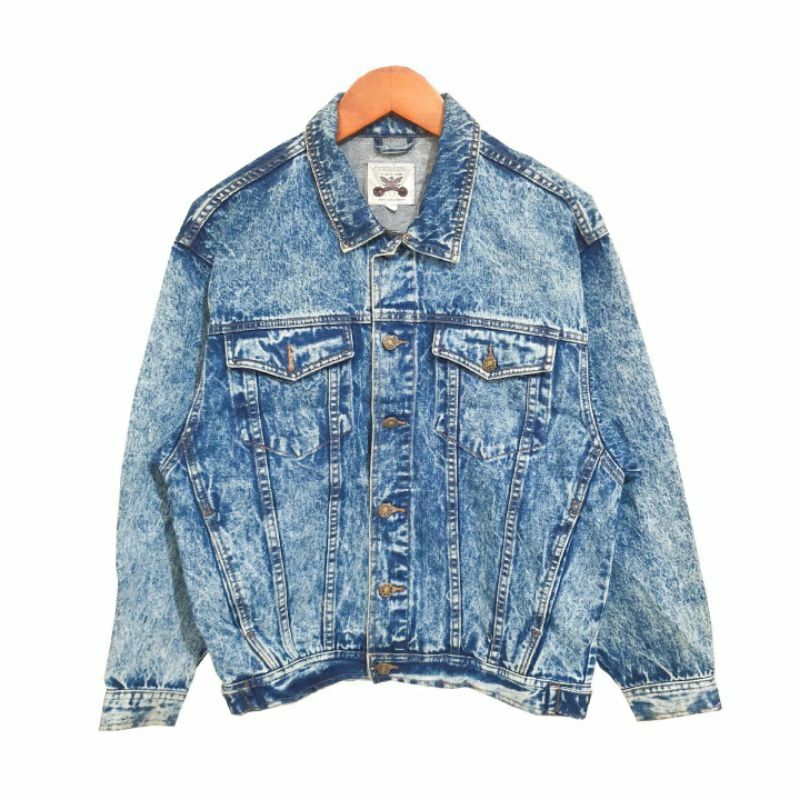Vintage BERKSHINE Acid Wash Trucker Denim Jacket | Boxy Jeans Jacket ...