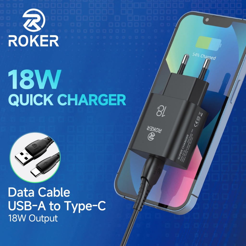 CHARGER ROKER RX18 FAST CARGING QC 4.0 POWERFULL 18W pengecasan cepat iphone 15 iphone 16 - Gambar 2