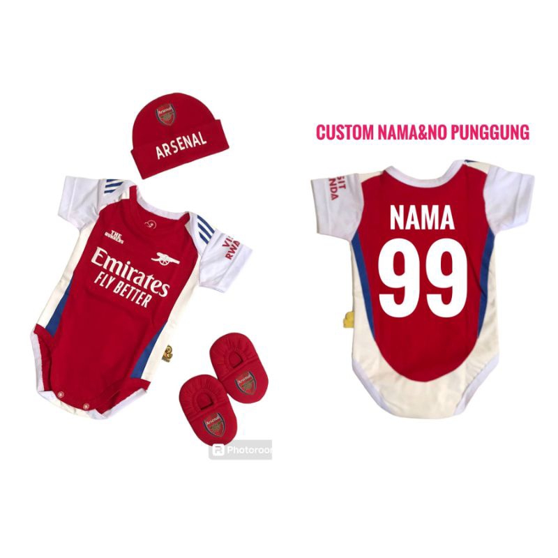 Arsenal Baby Jumper Home Set Hat and Shoes Shopee Singapore