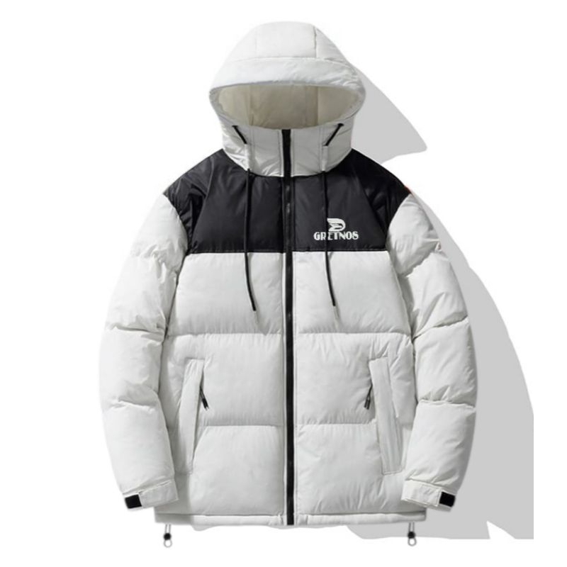 Shiny White Puffer Coat Mens Shiny Puffer Armani Bubble Coat Mens Glossy  Down Jacket With