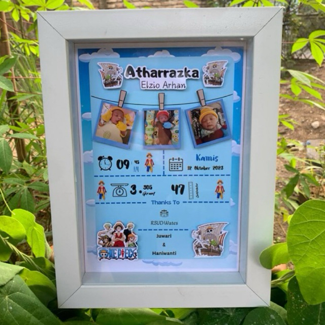 Newborn baby Biodata | Baby biodata frame | Baby photo frame | Shopee ...