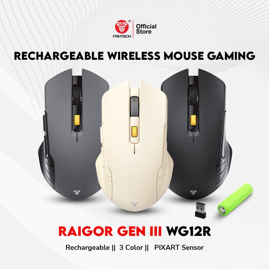 Fantech RAIGOR WG12 / WG12R / WG12RS Raigor Gen III Mouse Wireless Gaming - Gambar 2