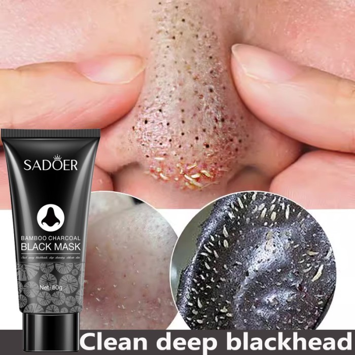 Sadoer Blackhead mask/sadoer black mask bamboo charcoal Blackhead  Remover/black mask sadoer Acne Blackhead mask bamboo charcoal | Shopee  Singapore