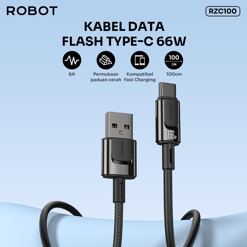 Robot Kabel Data Fast Charging Braided 1M - Gambar 2