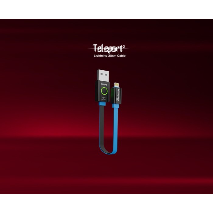 Hippo Kabel Data Teleport 2 USB to Lightning 2.4A Quick Charge 3.0 Fast Charging iPhone Data Cable - Gambar 3