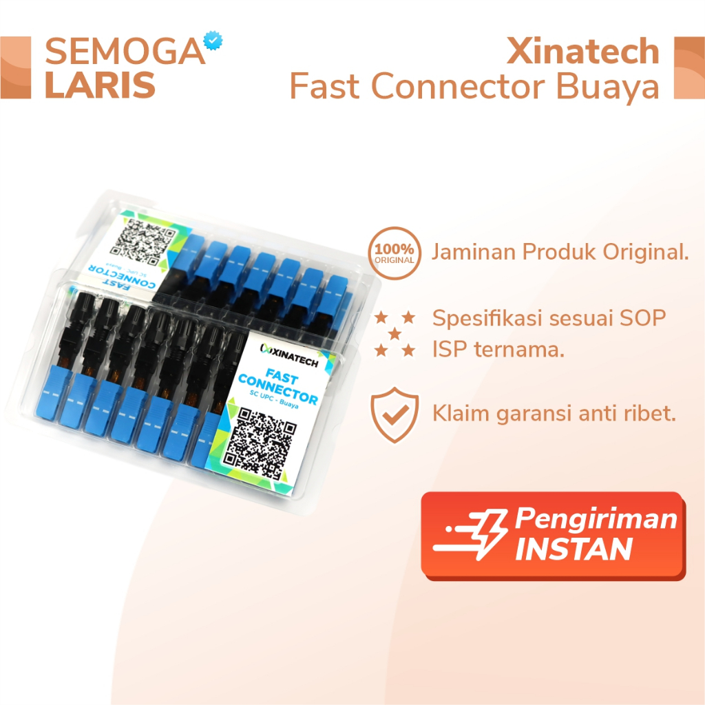 Xinatech Fast Connector SC UPC Crocodile 5cm - Fastcon fascon biru ...
