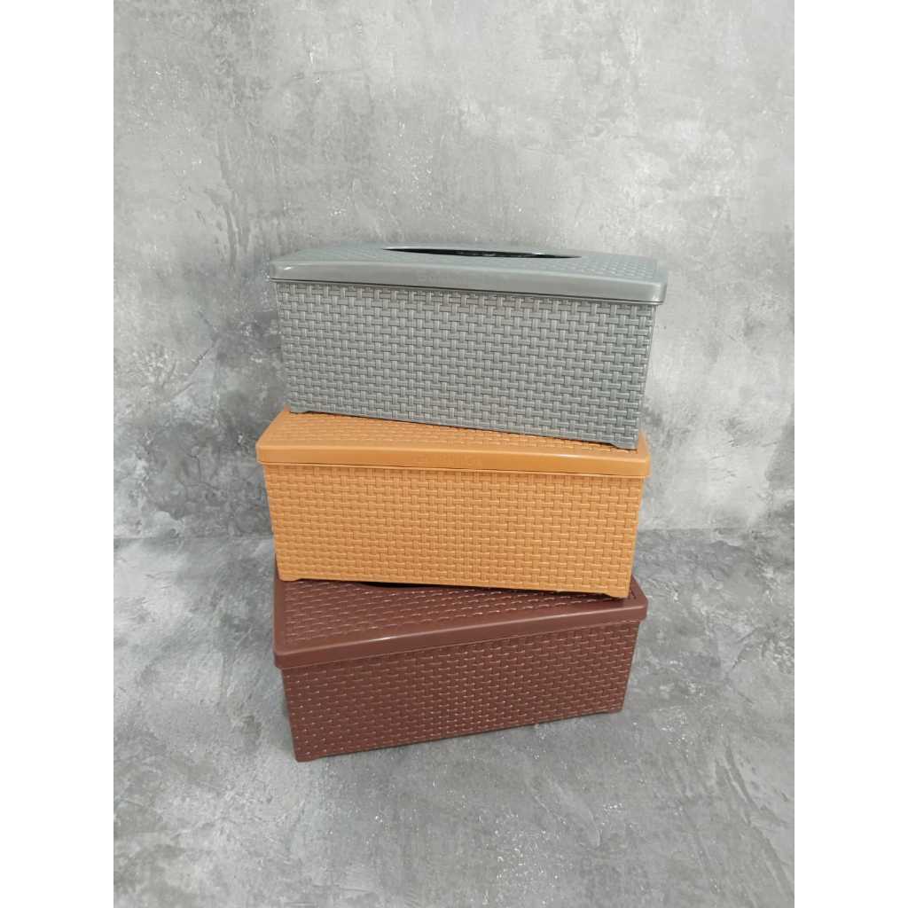Tissue PLACE / RATTAN MOTIF TISSUE BOX / RECTANGULAR TISSUE PLACE ...
