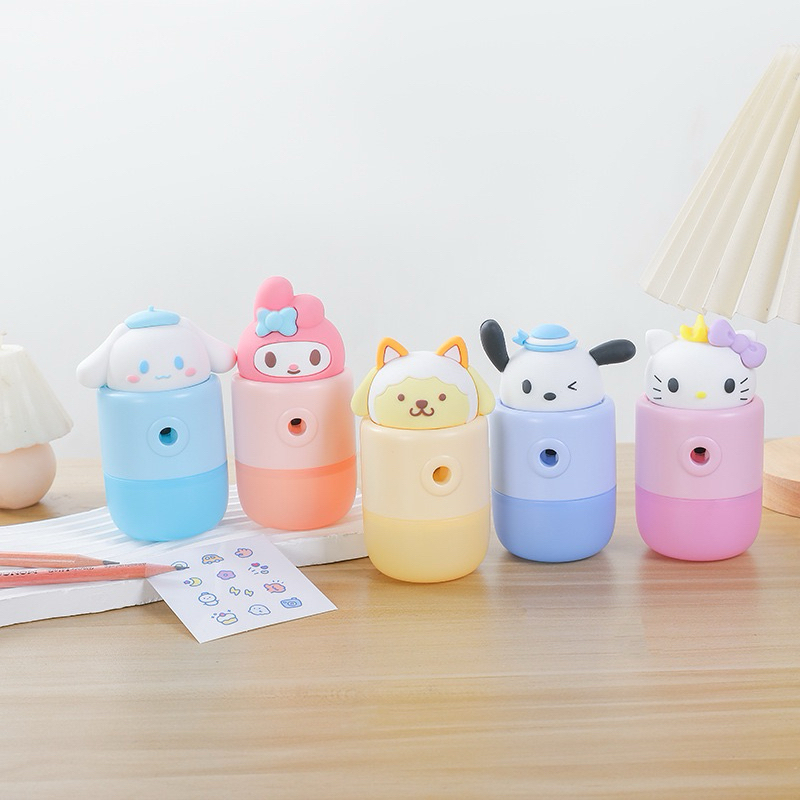 SANRIO STANDING PENCIL SHARPENER WITH ROTATING DRAWING MODEL CONTAINER ...