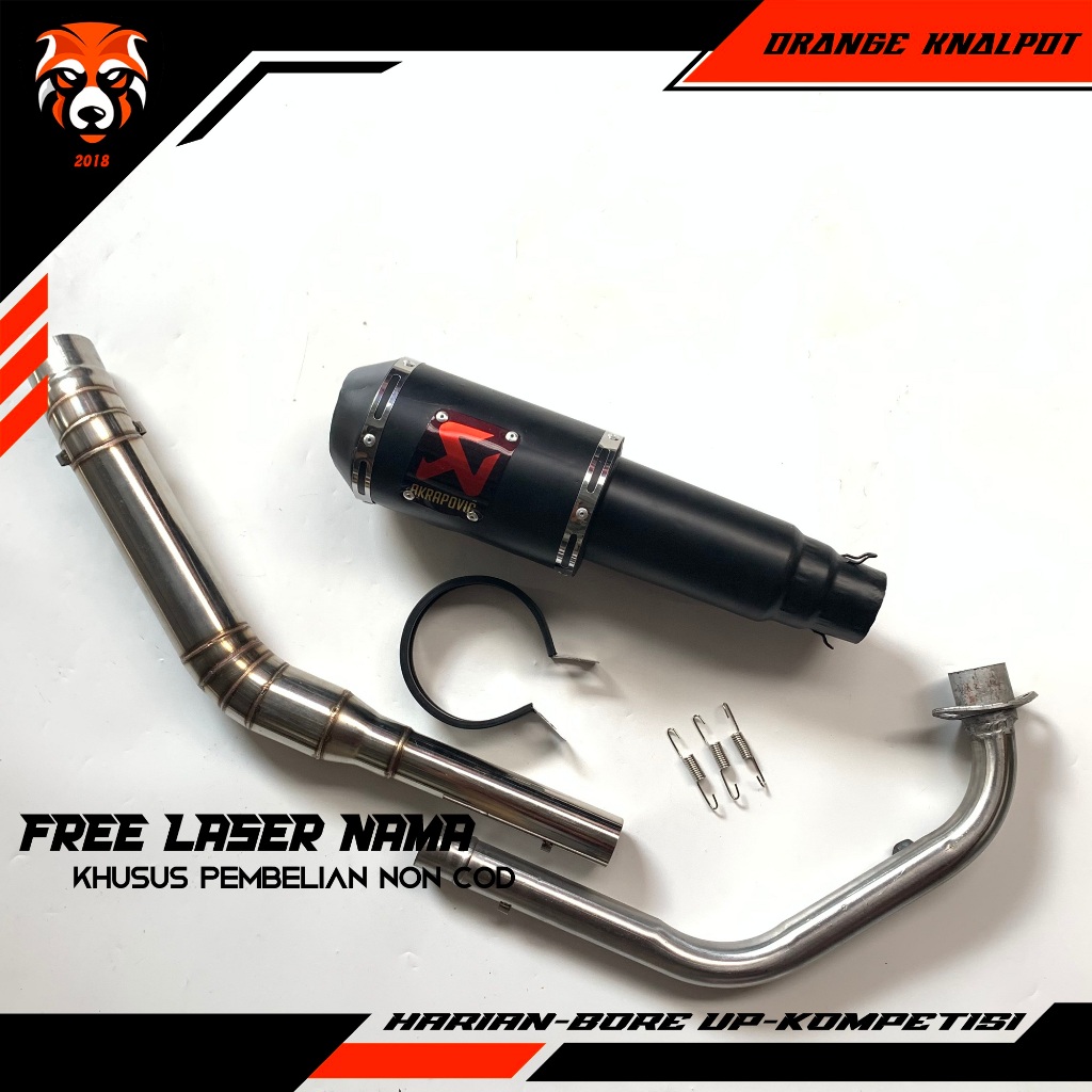 Racing Exhaust Fullworm Akrapovic GP M1 Black Yamaha R15 v3 2017 / R15 ...
