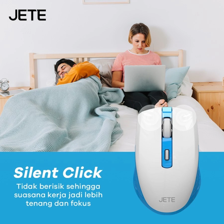 JETE Mouse Wireless MS103 with 3 Level DPI Silent Click - Garansi 2 Tahun - Gambar 4