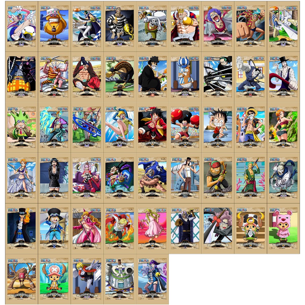 Photocard ONE PIECE Character AC 310 GSM ROUNDED (Price 50pcs+2-sided ...