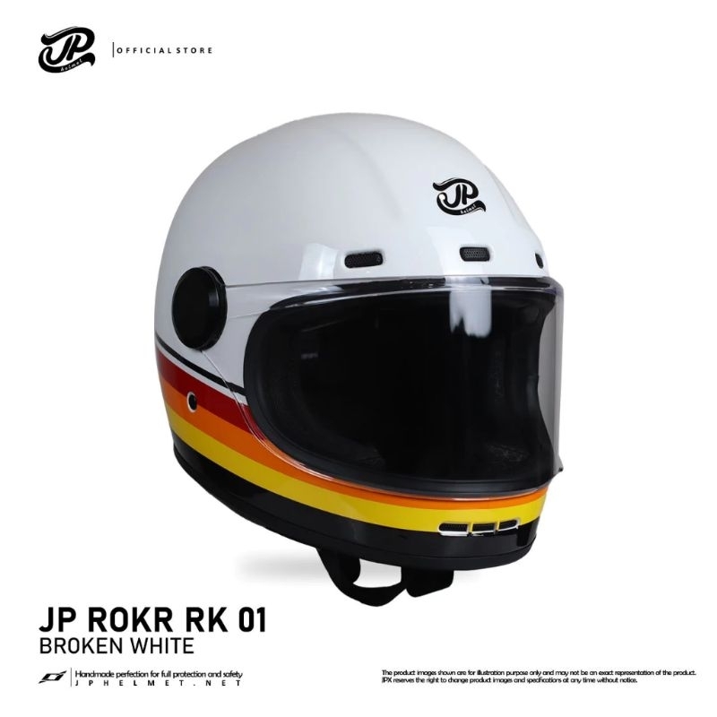 Cakil Jp Rokr Helmet RK 01 Broken White | Fullface HELMET Full Face ...