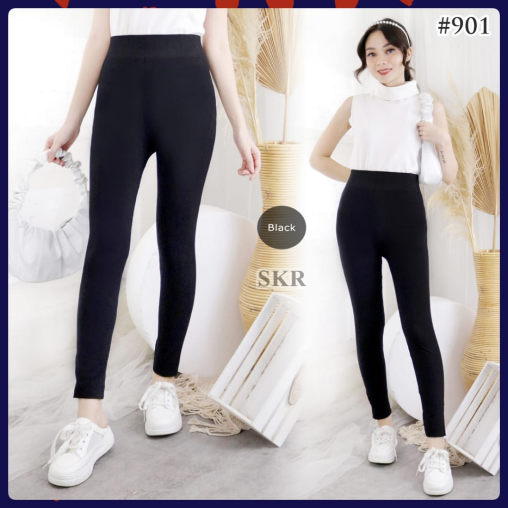 Leggings HW Plain Imported Long Thick SKR 901/leggings 7/8 SKR 701