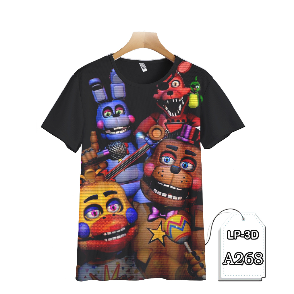 Fnaf Five Night at Freddy T-Shirt Freddy Trendy And LP3D-A268 Character  Shirt