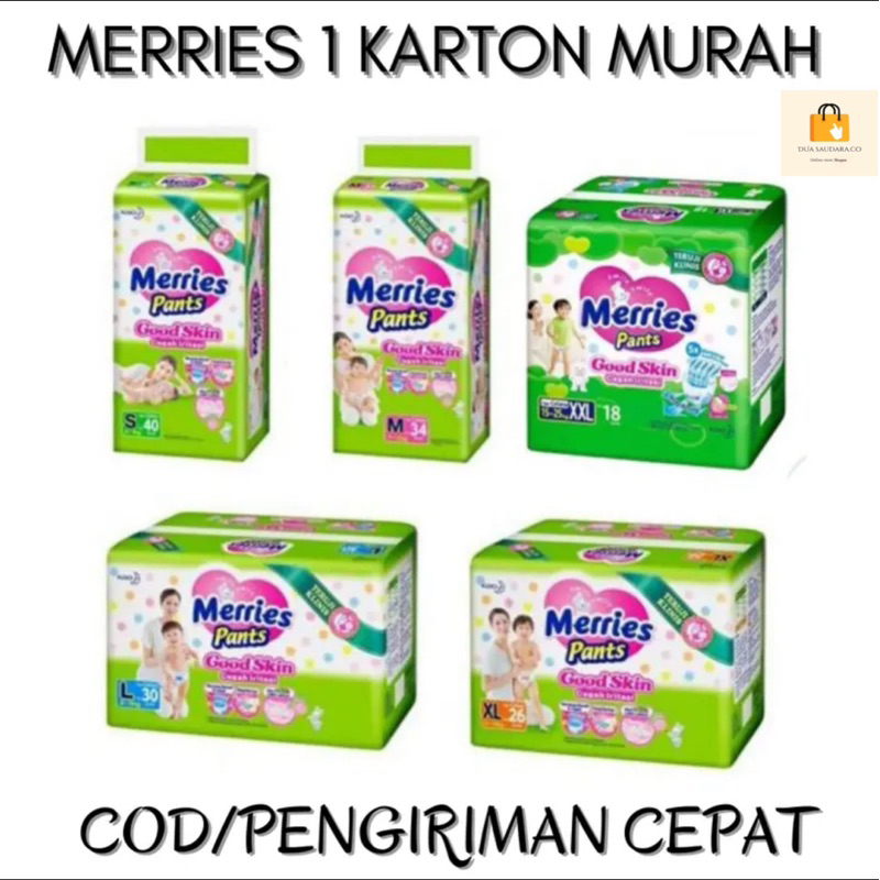 MERRIES GOOD SKIN BABY DIAPERS 1 CARTON | Shopee Singapore