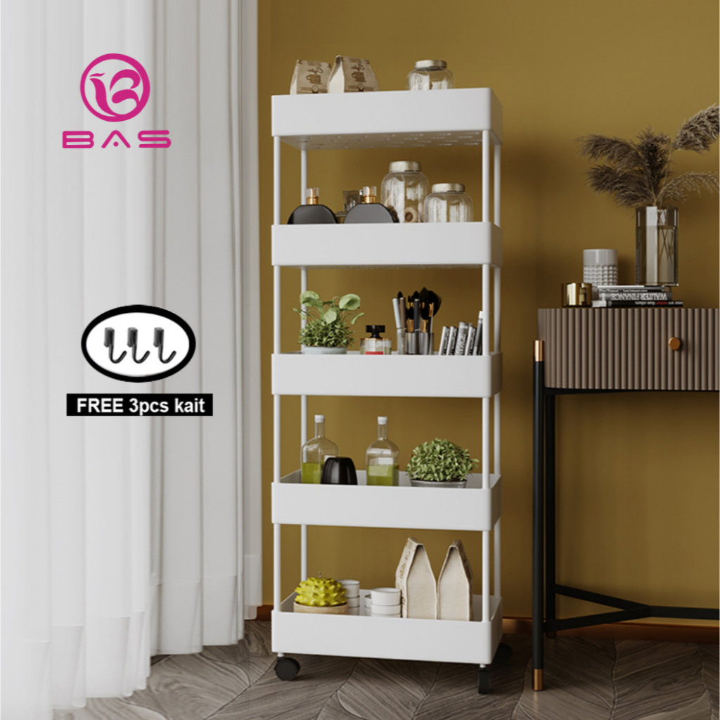 Bas square Kitchen Shelf Multipurpose Shelf Stacking Rack 5-story ...