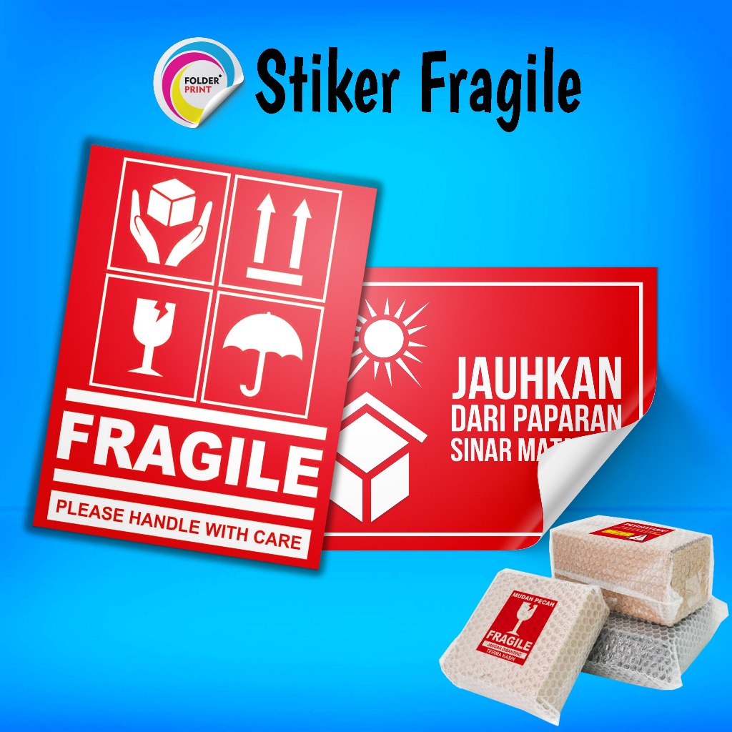 Custom Fragile Fragile Stickers | Shopee Singapore