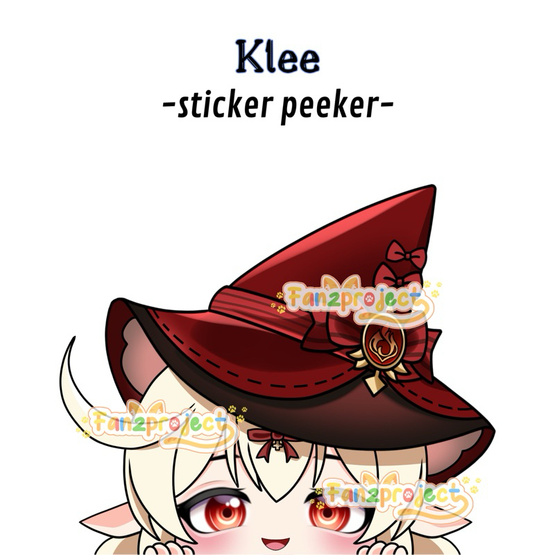 Klee GENSHIN IMPACT ANIME Peek STICKER | Shopee Singapore