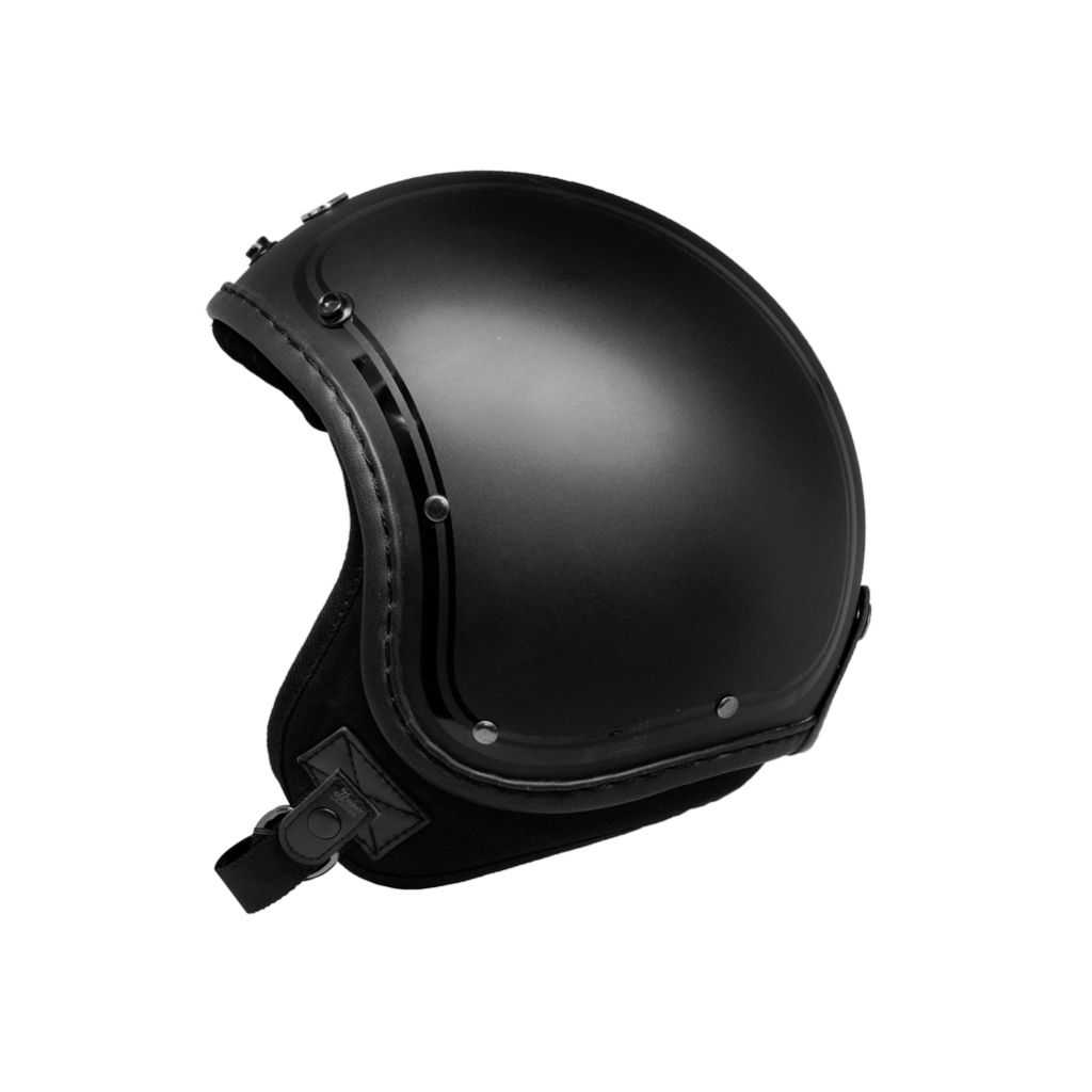 Trooper Custom - Hawkey Openface Helmet - Black Edition Series - Gambar 4