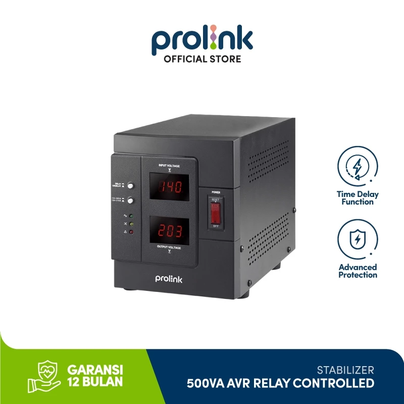 Prolink Stabilizer 500VA Automatic Voltage Regulator l AVR l Relay Controlled l Stavolt