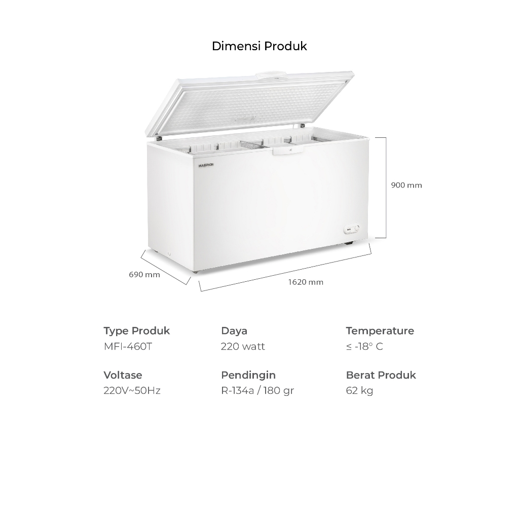 Maspion Freezer 460 Liter MFI-460T - Gambar 2