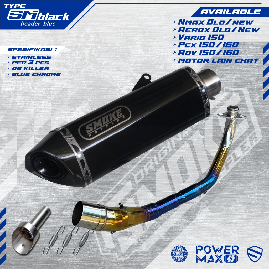 Honda adv 150 Racing exhaust, original honda adv 160 exhaust smoke ...