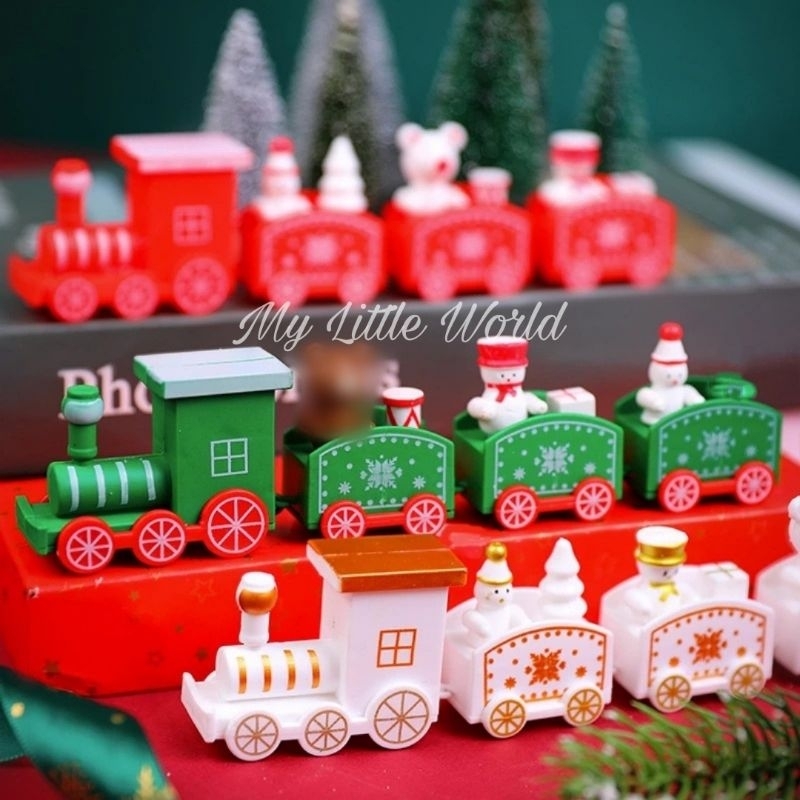 Cute Christmas Train Miniature Christmas Train Cake Topper Cake Toppers Decoration Hampers ...