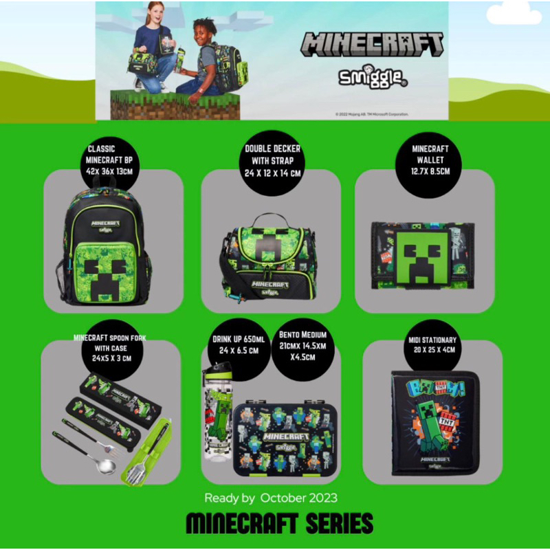 Smiggle MINECRAFT SERIES PRODUCT COLLECTION | Shopee Singapore