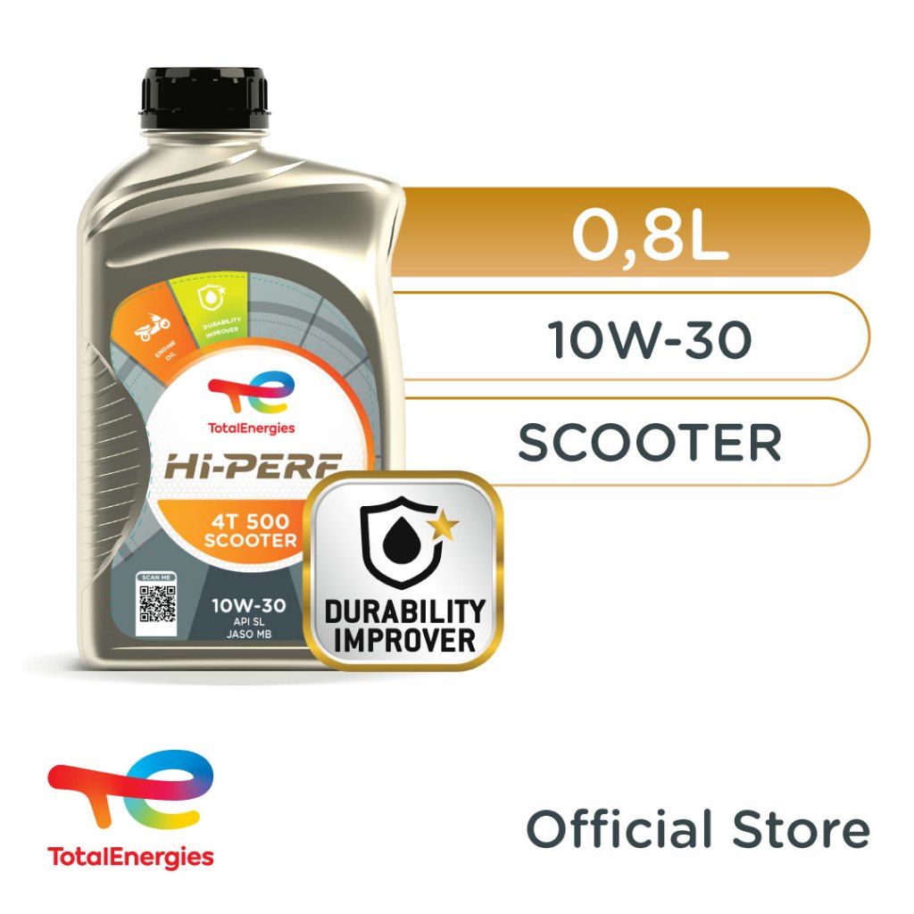 TotalEnergies - Hi-Perf 4T 500 Scooter 10W-30 Oli Motor Matic 0.8L - Gambar 2